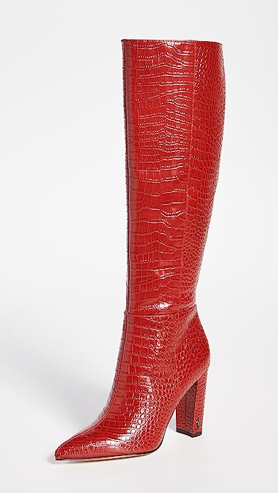 Sam Edelman Raakel Croc-embossed Block Heel Boots