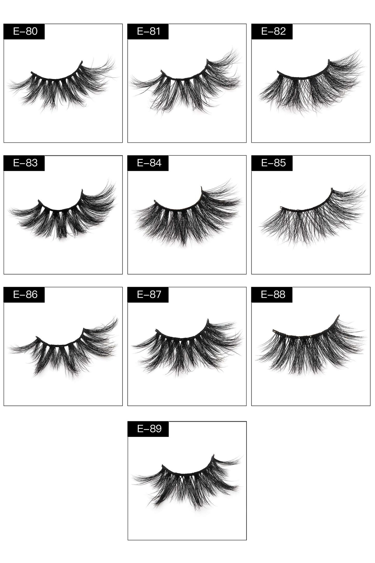 Visofree 3D Mink 25mm Lashes E89
