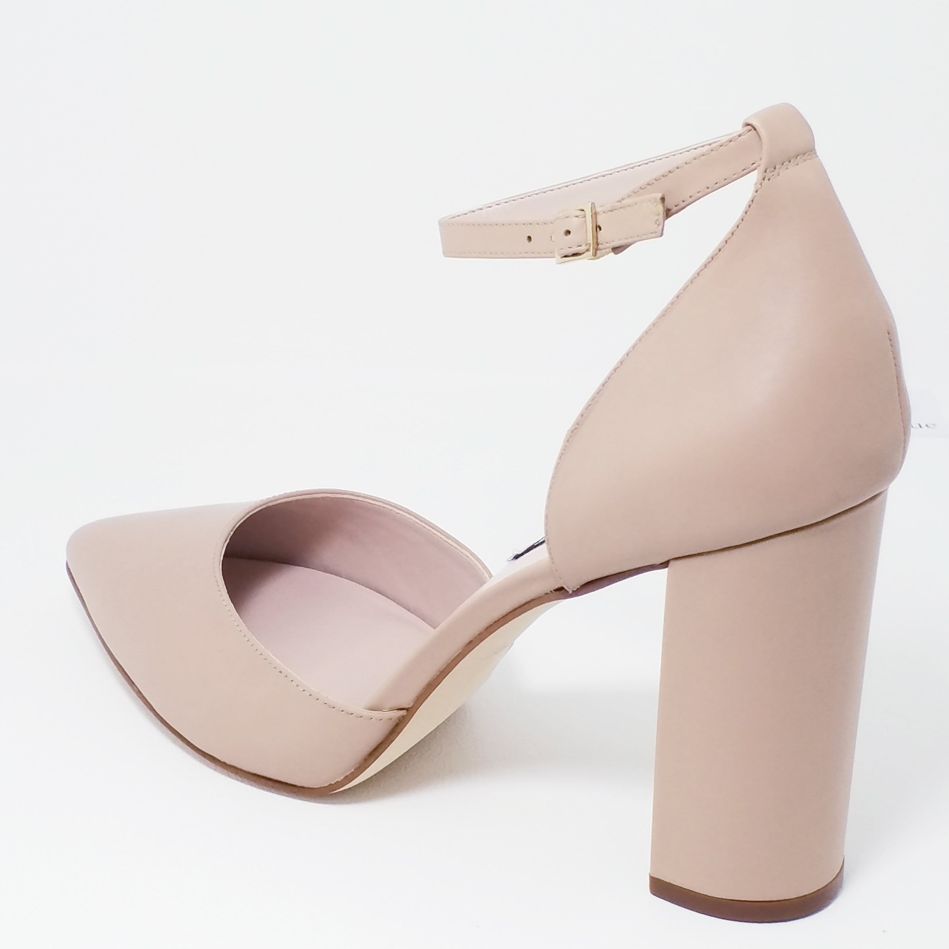 Nine West Ailamina Leather Heeled Sandal 10.5 Beige