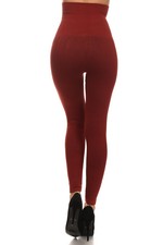 High Waist Compression Leggings with French Terry Lining