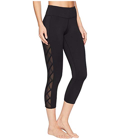 Jessica Simpson TheWarmUp Women's Crisscross Side Capri with Mesh